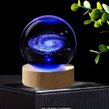 Crystal Ball 3D Milky Way Crystal Sphere, Beautiful Galaxy Design Desk  CSP-5 picture