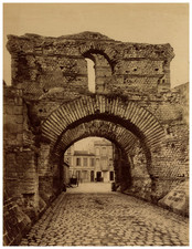 France, Bordeaux, Ruines du Palais Gallien Vintage Albumen Print Albumi Print picture