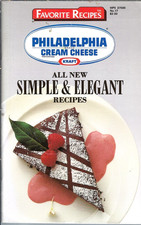 All New Simple & Elegant Recipes Philadelphia Cream Cheese Booklet 1990 Vintage picture