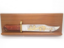 Vintage Custom Shop Buck 903 Bowie Four Generations Aurum Etch Fixed Blade Knife picture