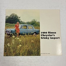 1966 Simca GLS by Chrysler  Vintage 2-Sided Spec-Sheet Brochure Print Ad CLEAN picture