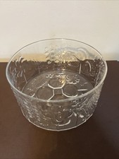 Littala Nuutajari Flora Oiva Toikka Vintage MCM Glass Salad Bowl Finland 6” picture
