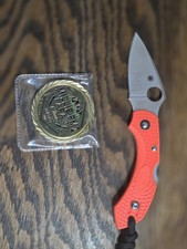 Spyderco Dragonfly Orange Manual Plain Drop Point Stainless Lockback Pocketknife picture
