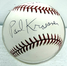 Paul Krassner Signed Baseball Counterculture Satirist Autographed Inscribed Ball picture