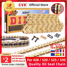 Motorcycle O-Ring Chain Set 428 136L 520 525 530 120L Steel Drive Chain Kit picture