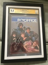 The Breakfast Club 1985 Magazine CGC SS 5.5 Estevez, Ringwald cast signed/framed picture