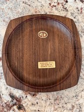 Vintage Weavewood Genuine American Walnut Sizzler Serving Tray MCM Minneapolis picture