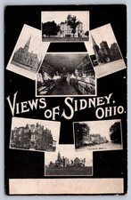 K63/ Sidney Ohio Postcard c1910 Shelby County 7View Store Interior School 1 picture