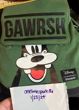 RARE BNWT Disney Goofy Gawrsh Loungefly Heart Logo Mini Backpack picture