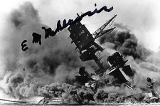 Ed Miklavcic signed 4x6 photo WW II Pearl Harbor Survivor RARE COA LOOK picture