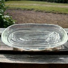 Pilgrim Glass Condiment Relish Serving Dish Tray Celery Clear Heavy Dish picture