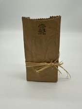 Vtg.Michael Harvey CRAFT #1 Ceramic Paper Bag Vase 5.5” X 2.75” picture