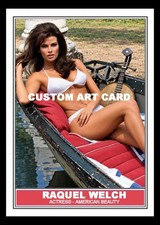 Raquel Welch American Beauty Art Card Sexy Blank back picture