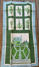 Vintage Tea Towel Herb Garden Leacock Linen Williamsburg VA Emily Whaley New picture
