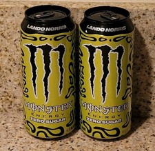2x LIMITED MONSTER ENERGY LANDO NORRIS L7 ZERO SUGAR DRINK 2X NEW picture