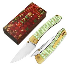 Kizer Mini MoMo Christmas Gift Folding Knife S45VN Blade Aluminum & G10 Handle picture