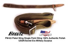 Polish USSR Soviet era PM63 RAK/Makarov lanyard sling single point strap leather picture