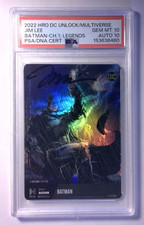 2022 DC Hybrid Batman Jim Lee AUTO PSA 10 Gem Mint Auto 10 picture