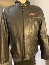 Harley-Davidson Pink Label 3-in-1 Leather Riding Jacket & Hoodie Liner XL EUC picture