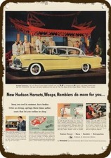 1955 HUDSON HORNET CAR Vintage Look DECORATIVE METAL SIGN JOHN FORSYTHE ELI WALL picture