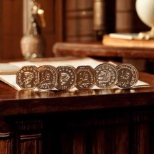 California Territorial 24K Gold platted Coin Set picture