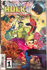 Marvel Spider-Man Hulk: Fire and Brimstone #1 Signed Comic Book • COA • NM picture