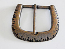 Vintage Century Canada  Antique Brass End Bar Belt Buckle Fits 1-1/2