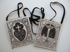 Vintage Catholic Passionist Black Scapular Passion Rare - excellent cond. 1940's picture