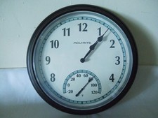 Acu-Rite Quartz Wall Clock Time & Temperture 13 1/2