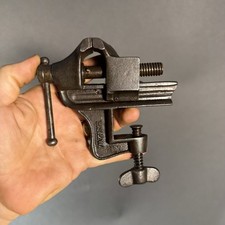 Rare Small Vintage P S & W Plow, Stow & Wilcox Hobby Vise. Clamp On. 1-3/8” Jaws picture