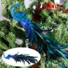 Peacock Christmas Ornaments Glittered Birds Clip-On Christmas Tree Decoration picture
