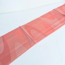 Pink Sway #E 7x34 Vintage Japanese Jacquard Kimono Silk Fabric RX25 picture