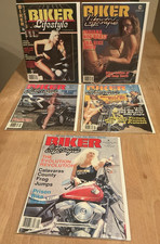 FIVE Vintage 1980's Biker Lifestyle Magazines Harleys Tattoos Parties Women LS6 picture