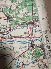 1942 Map North Sea E.England Holland Arnhem Nijmegen Amsterdam N. London Airfiel picture