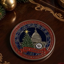 Mike Pence & Karen Pence Happy Holidays 2018 Washington D.C. Challenge Coin picture