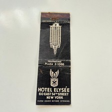 Hotel Elysee 60 East 54th Street NY Vintage Matchbook Cover TMB67-4 picture