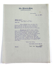 1917 Kissel Kar Letterhead Hartford WI Madsen furniture Salt Lake City UT picture