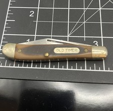 Vintage Schrade USA 12OT Old Timer Pal Pocket Knife Single Blade Brown Handle picture