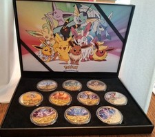 24K Gold Plated 10 PC Pokémon Collector Set. Highly Collectible Eveelutions Evee picture
