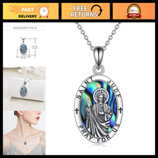 Sterling Silver St Michael & St Christopher Necklace for Men & Women - Catholic picture
