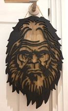 Bigfoot Sasquatch Face Wood 3D Multi Layered Wooden Hanging Home Decor picture