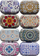 8Pcs Mini Flower Tin Trinket Jewelry Organizer Storage Box Decorative Boxes Smal picture