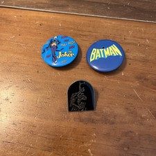 Vintage 1968, 1970 Batman And Joker Button Lot of 3 (2 Buttons + 1 Pin) picture