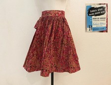Vintage 50s 60s NOS Deadstock Fancy Micro Pleated MCM Hostess Apron picture