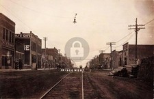 Clinton OK Oklahoma Main Street Scene Stores 1910s RPPC Photo Postcard COPY picture