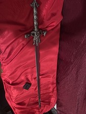 Vintage Demon Snake Head Handle Pakistan Double edge 40 inch Sword with sheath picture