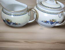 2 Piece NORITAKE Sorrento SUGAR BOWL W/ Creamer China Set picture