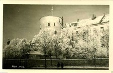 Latvia 1930's Riga Pils Postcard Unused 2 picture