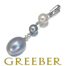 TASAKI Pendant Top Pearl Mabe Pearl Diamond 0.01ct K18WG BLJ picture