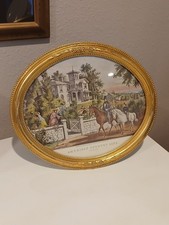 Vtg Burns of Boston Victorian Style Ornate Gold Gilt Oval Frame 12